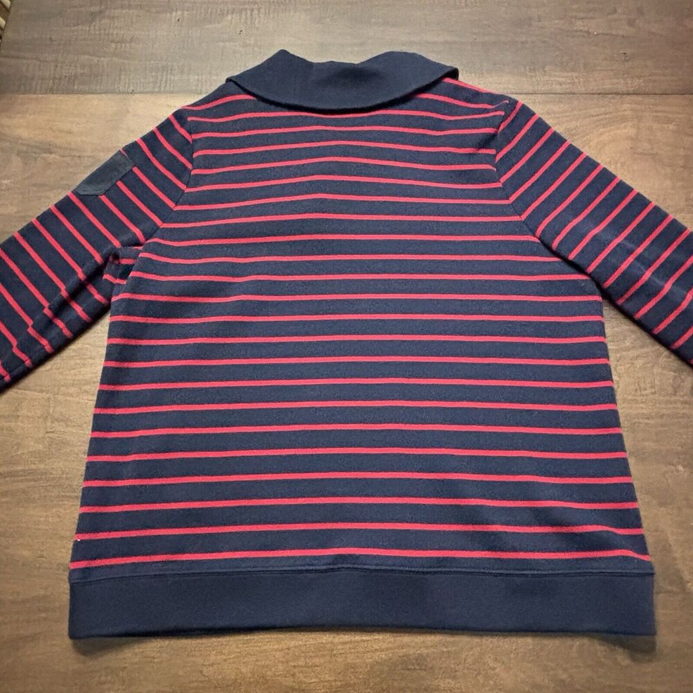 Lauren Ralph Lauren Top 2X Blue Red Stripe Long Sleeve pullover Nautical Boating - Picture 6 of 9